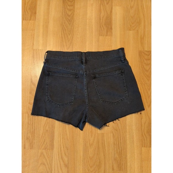 Madewell Shorts Womens 29 Black The Perfect Jean Denim Distressed High Rise - Picture 7 of 12